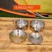 4-Piece Stainless Steel Camping Cookware Set - Lightweight & Compact For Hiking & Picnic (2-3 Person Portable Cooking Kit)_desvips.com