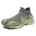 2025 Fashion Sneakers Men's Kniting Breathable Low Help Thick Sole Non-Slip Wear-Resistant Socks Running Shoes 39-45_desvips.com
