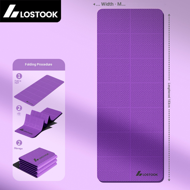 Foldable And Convenient Yoga Mat Non-slip Thickened And Widened Fitness Mat Home Silent Fitness Body Exercise Mat_desvips.com