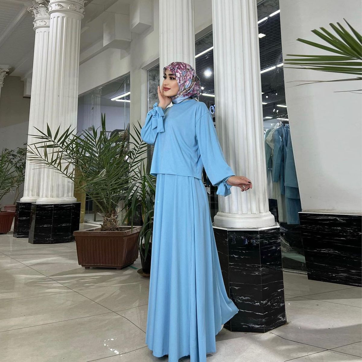Women's Clothing women 2024 spring new fashion long-sleeved tops half-length dress suits_desvips.com