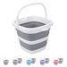 Collapsible Bucket, 5L 1.3Gallon For Household Outdoor Car Washing Tub Plastic Foldable Portable Camping Beach Sand Water Pot Pail Space Saving Square_desvips.com