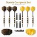 Premium 12pcs Steel Tip Darts Set Brass Barrels With Extra Flights Aluminum Shafts O-Rings Tool Sharpener Case For Competition & Leisure_desvips.com