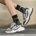 2025 Couple Mesh Breathable Dad Low Top Thick Sole Height Increasing Casual Men's Sports Running Shoes YH917 Generation_desvips.com