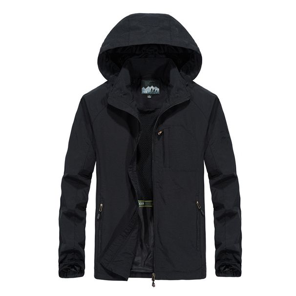 Spring And Autumn Casual Windbreaker Coat Windproof Rainproof Outdoor Sports Hooded Jacket Men's Style_desvips.com