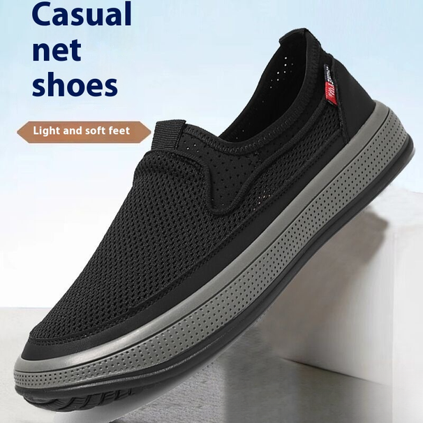 Cloth Men's Summer Casual Mesh Breathable Anti-Odour Soft Sole Work Shoes, Non-Slip Wear-resistant_desvips.com