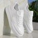 LOEIKAN Men's White Casual Sneakers Lightweight Low-Top Skate Shoes | Comfortable Daily Walking Trainers_desvips.com