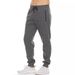 European Size Men's Sports Casual Pants Zipper Fleece Thickened Fitness Running Solid Color Sweatpants_desvips.com