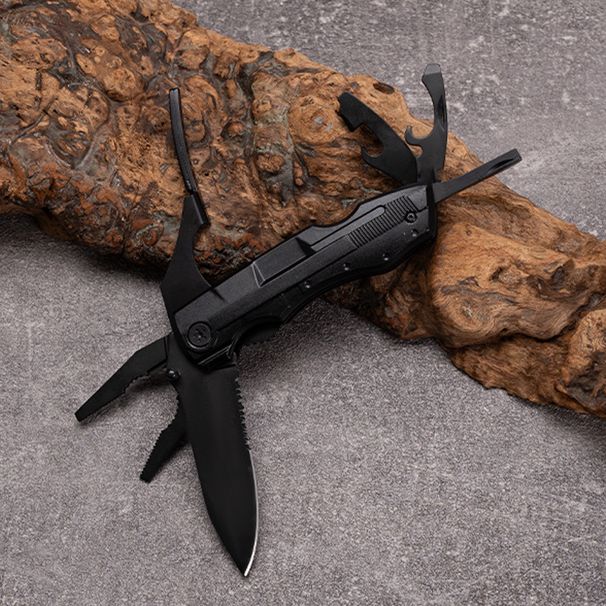 Stainless Steel Multifunctional Knife Pliers With Screwdriver Bits, Combination Repair Tool, Outdoor Folding Knife,_desvips.com