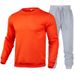 Spring And Autumn Pants Long Sleeve Printed Men's Solid Color Korean Style Sports Hoodless Sweatshirt Two-Piece Set_desvips.com