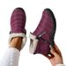 Women's Waterproof Snow Boots With Side Zipper - Lightweight Winter Shoes With Non-Slip PU Sole & Faux Fur Lining For Outdoor & Daily Wear_desvips.com