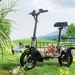48V 500W Carbon Steel Ebike Electric Bike Multi-Shock Absorption City Commuter Adult Electric Bicycle 14"Road Tires With Basket_desvips.com