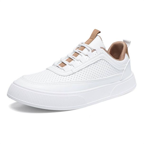 Fashion Artificial Leather Board Men New Summer Flat Breathable Lace-Up Casual Running Shoes 39-46_desvips.com