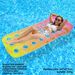 Rainbow Gradient Inflatable Double Lounger - Glitter Mesh & Padded Pillow (Eco-Friendly PVC 200cm Heavy-Duty For Pool & Beach)_desvips.com