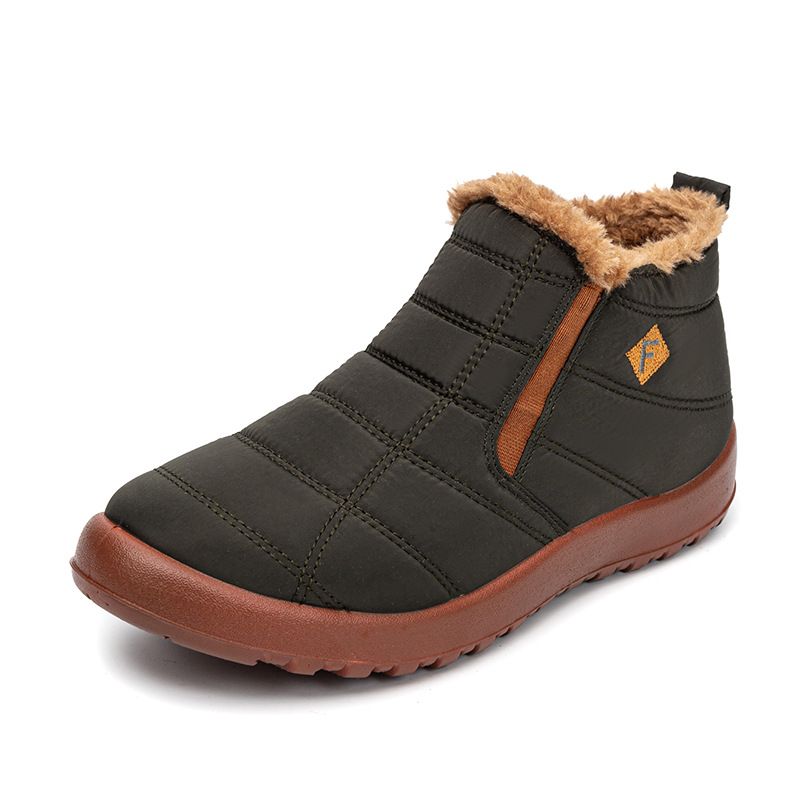 Ski Boots Cotton Shoes For Women Winter New Style High Top Warm Plus Velvet Thickened Snow Boots Umbrella Cloth Large Size Cotton Boots_desvips.com