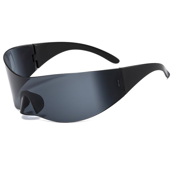 Frameless One-piece Futuristic Avant-garde Heavy Metal Y2Kins Sunglasses Internet Celebrity Hip-hop Hot Girl Punk_desvips.com