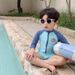 2026 Children's Boys' One-Piece Long-Sleeve Swimsuit Cartoon Cute Sun-Protective Baby Swimwear For Older Kids Beachwear_desvips.com