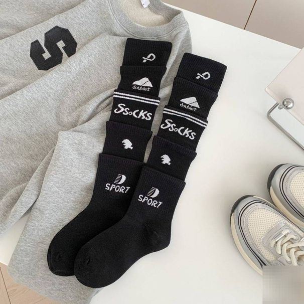Women's Doublet Multi Layered Spliced Calf Socks Sporty Soccer Knee High Trendy And Stylish_desvips.com