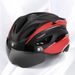 New Adult Magnetic Goggles Bicycle Helmet One Piece Bicycle Road Bike Helmet With Taillight_desvips.com