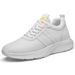 Summer New Breathable Fly Knit Men's White Sneakers, Korean Style Trendy Sports Casual , Height Increasing 8CM Mesh_desvips.com