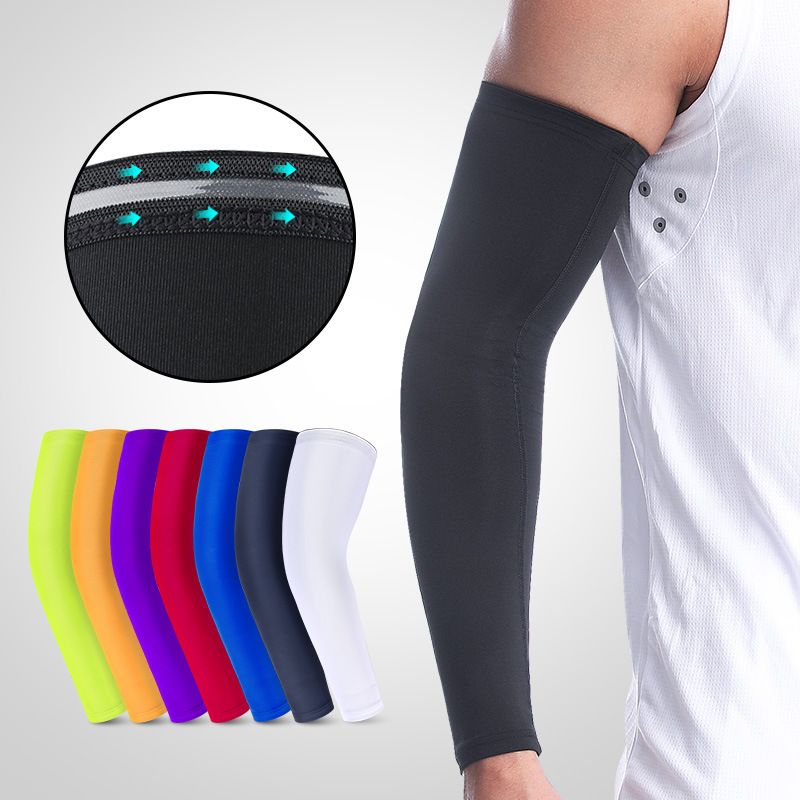 Basketball Wrist And Arm Extended Elbow Protectors, Sports Equipment, Breathable, Elastic, Sun Protection, Cycling,_desvips.com