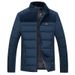 Puffer Plush Thickened Parkas Stand Collar Jacket Men's Winter Warm Thick Zipper Coat Padded Overcoat For Men_desvips.com