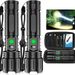 USB Rechargeable With Power Display Zoom White Laser Emergency Flashlight Multifunctional Portable Outdoor Flashlight_desvips.com