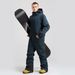 Men's One-Piece Snowboard Windproof Waterproof Warm Solid Color Workwear Style Ski Suit Set_desvips.com