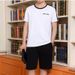 Men's Clothing Middle aged and elderly men's casual suits summer men's short sleeved shorts dad's loose clothes grandfather thin two piece suit_desvips.com