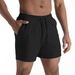Men's Breathable Running Shorts - Quick-Dry & Stretch For Gym & Jogging (Mesh Panels Loose Fit Black/Blue)_desvips.com