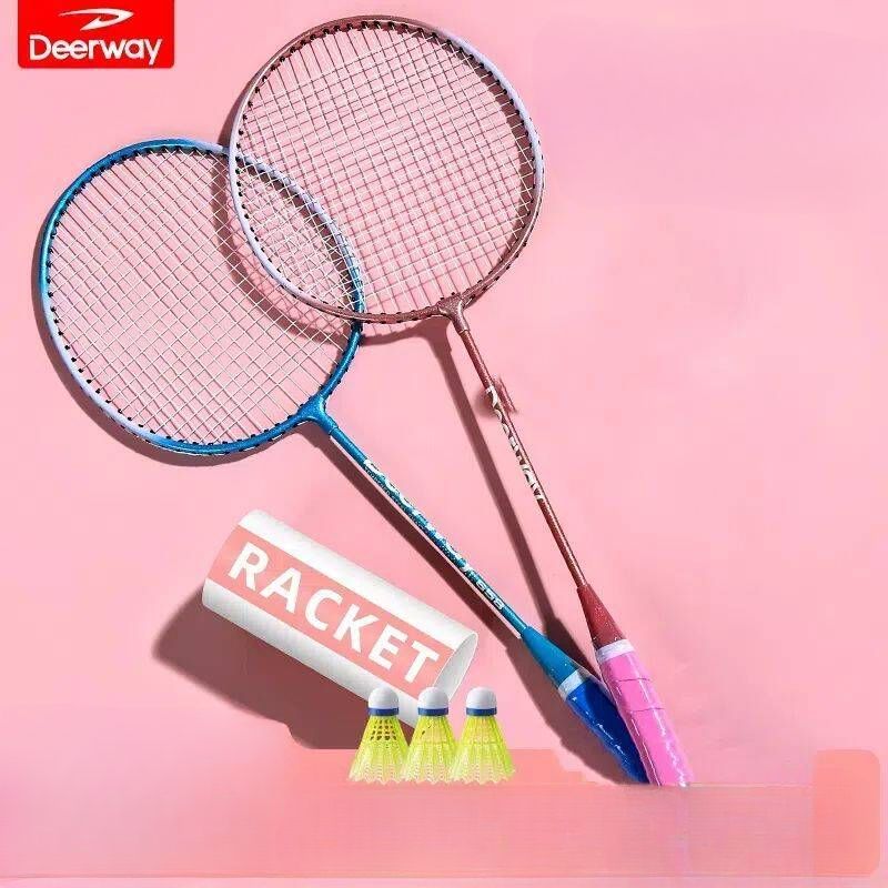 Delhui - Double Rackets, Genuine, Durable, Ultra-Light, Alloy Rackets For Adults, Badminton Racket Set_desvips.com