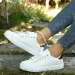 Free Shipping Women Size White Sneakers 2026 Spring Autumn Womens Fashion Black Laceup Soft Soled Pu Leather Ladies_desvips.com