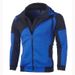 Men's New Fashionable Color Blocked Casual Jacket Sports Double Zipper Hooded Sportswear_desvips.com