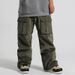 Ski Winter Waterproof Windproof Warm Veneer Loose Large Size Corduroy Double Board Snow Pants For Men Outdoor Equipment_desvips.com