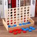 Wooden Three-dimensional Chessboard Box Four-in-a-row Children's Thinking Wooden Chess Set Parent-child Interactive_desvips.com