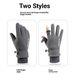 Men's Winter Fleece Gloves – Touchscreen, Windproof & Thermal For Driving, Skiing, Cycling (One Size, Black/Grey, Flip-Cap & Full-Finger Styles)_desvips.com