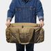 Heavy Duty Durable Duffel Bag - Multi-Compartment, Luggage-Attachable Travel Sport Gear | Ideal For Gym & Outdoor_desvips.com