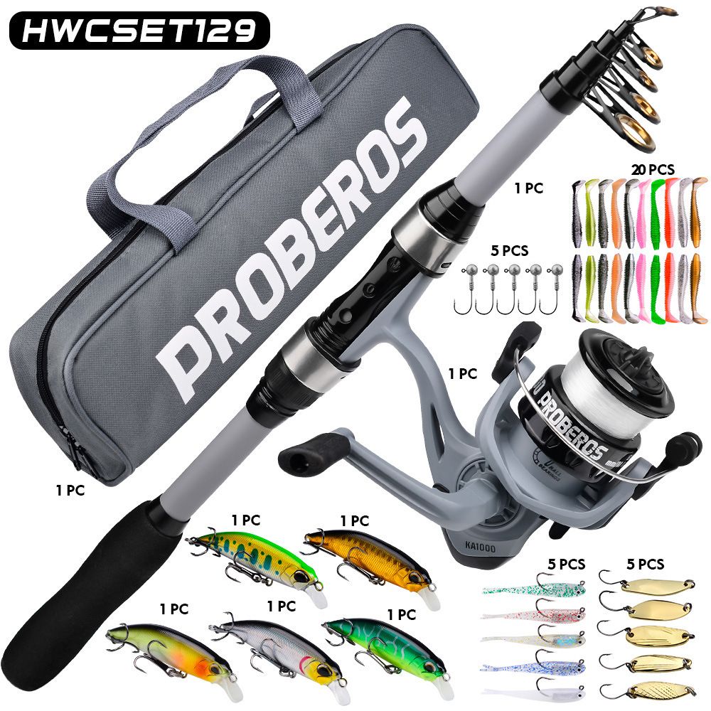 Portable Sea Rod Set, Long Distance Casting Rod, Mini Fishing Rod, Fishing Reel, Fishing Line, Bait, Fishing Rod, Full Set Of Sea Rod Set_desvips.com