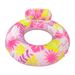 Eco-Friendly PVC Adult Swim Ring - Thickened Backrest With Leaf Design (Dual-Color Underarm Float For Water Relaxation Outdoor Floating)_desvips.com