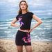 Women's clothing new short-sleeved printed hip skirt suit ladies high-end suit two-piece skirt_desvips.com