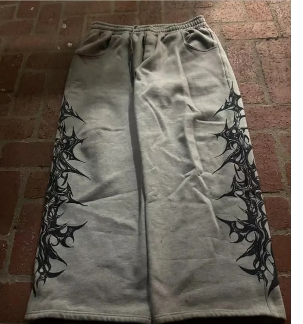 2025 New Trend Men's Wide-Leg Pants With Side Print Series Youth Casual Sweatpants_desvips.com