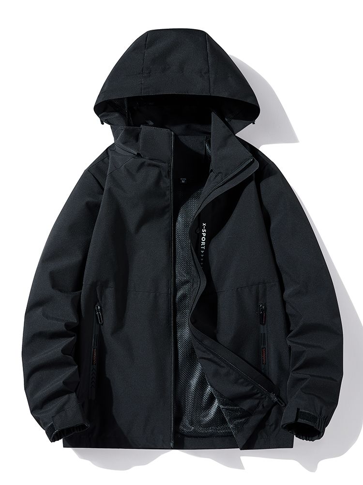 Men's Spring Casual Jackets Korean Fashion Unisex Men/Women Outdoor Windproof And Waterproof Hooded Windbreaker Coats_desvips.com