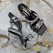 Aesthetic Gold One Word Slipper 2024 Summer New Fashion Thick Irregular Metal High Heel External Wear Sandal_desvips.com
