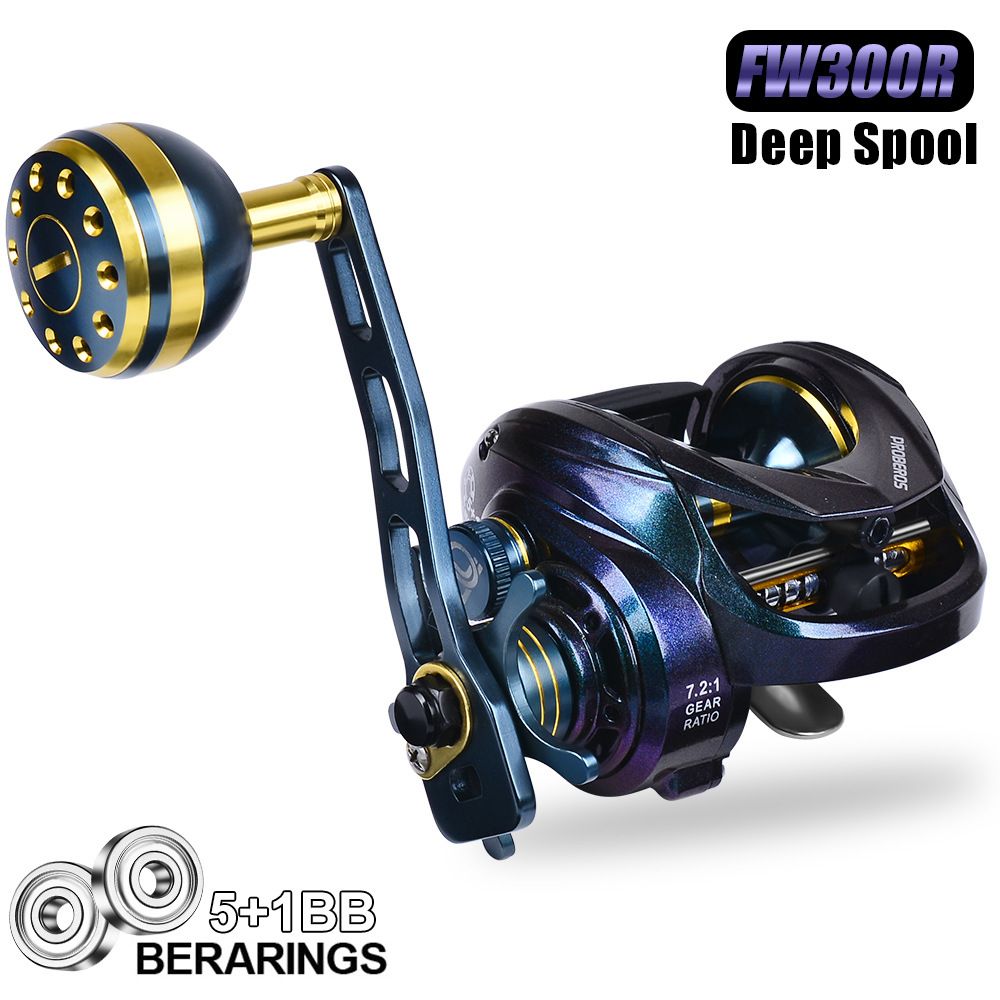 Black Lure Wide Body Water Drop Deep Line Cup Offshore Boat Fishing 12KG Long Cast Slow Jigging Iron Plate Reel_desvips.com