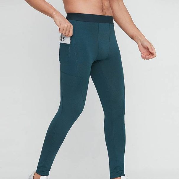 Men's Compression Running Pants - High Elasticity Quick-Dry Workout Tights For Gym, Jogging & Outdoor Sports (Black/White/Gray/Navy/Green/Burgundy)_desvips.com