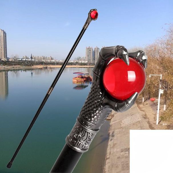 Dragon Claw With Red Ball Walking Stick Man 2024 Fashion Party Walking Canes Women Elegant Sticks Vintage Cosplay Walking Cane_desvips.com