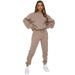 fashion suits for women long-sleeved loose round neck sweatshirt casual sports trousers_desvips.com