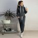 long sve short sweatshirt drawstring sweatpants women's hoodie set_desvips.com