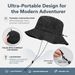 Quick Dry Waterproof Packable Bucket Hat For Women Men Outdoor Sun Hats With Detachable Chin Strap_desvips.com