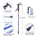 Trekking Pole Cane Telescopic Stick Carbon Fiber Anti-Shock Straight Handle Walking Mountaineering Crutches Telescopic Hiking Trekking Poles_desvips.com