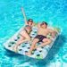 Double Inflatable Hole Floating Water Toy Pvc Inflatable Product With Pillow Water Floating Bed_desvips.com